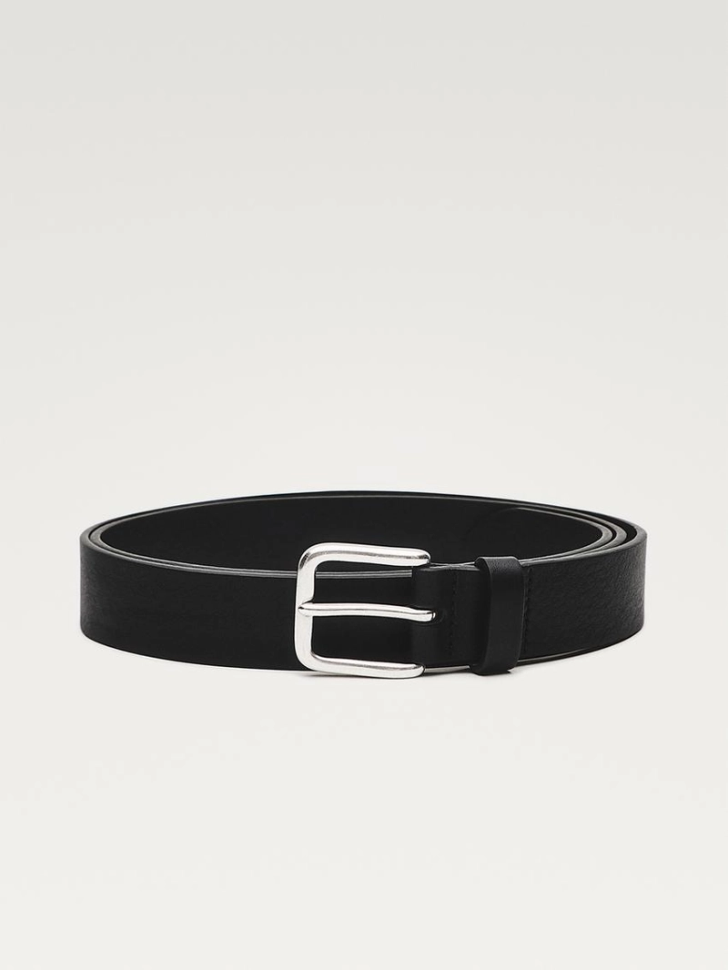 Кожаный ремень из наппы с квадратной пряжкой