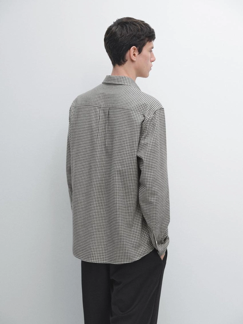 Рубашка в клетку из 100% хлопка