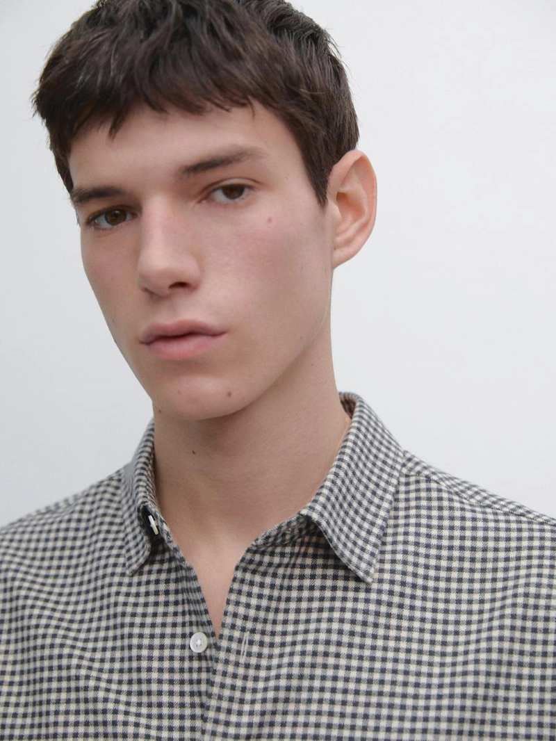 Рубашка в клетку из 100% хлопка