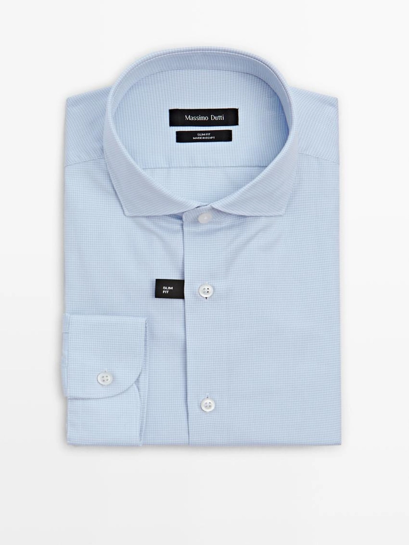 Рубашка из 100% хлопка в полоску slim fit