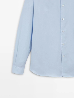 Рубашка из 100% хлопка в полоску SLIM FIT- Заказать в России