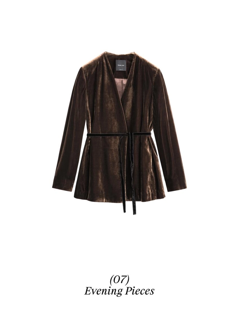 Куртка из вельвета с завязкой на бант