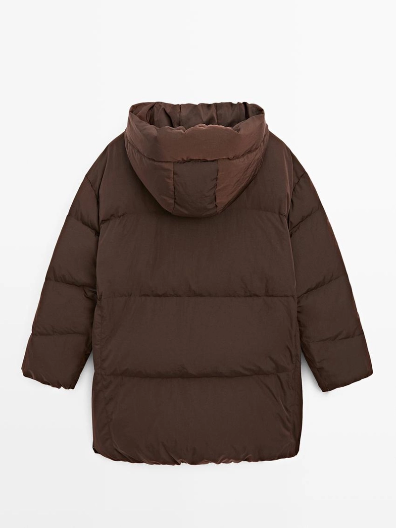 Стеганая куртка с капюшоном