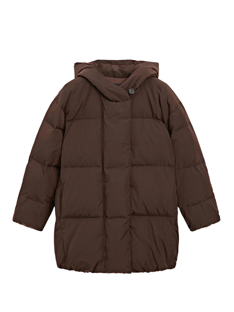 Стеганая куртка с капюшоном