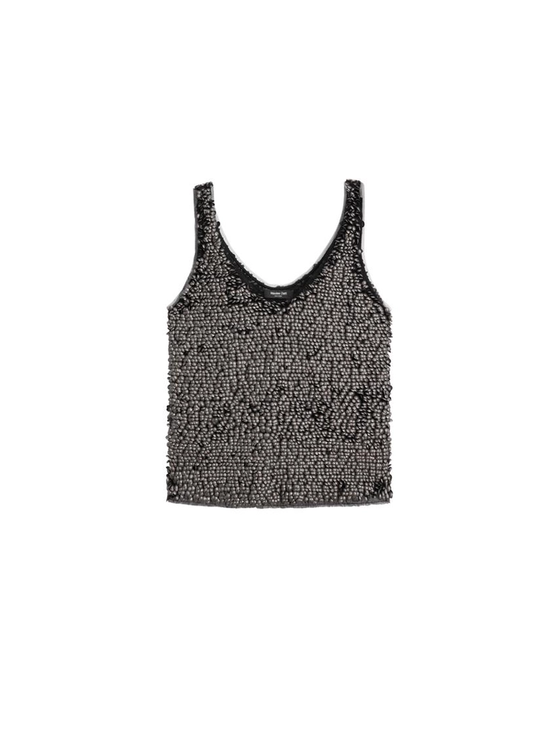 Топ с бретелями и бисером