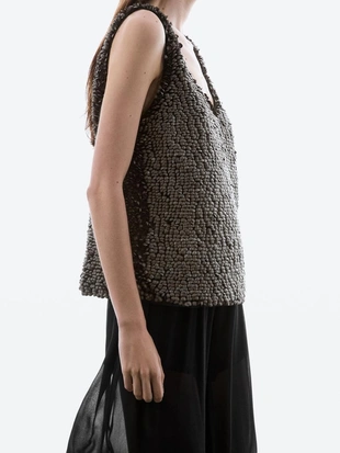 Топ с бретелями и бисером- Заказать в России