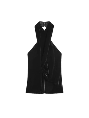 Купить Massimo Dutti Топ с открытыми плечами из вельвета