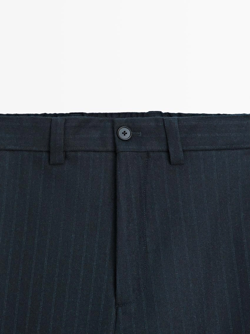 Брюки из фланели с двойной полосой