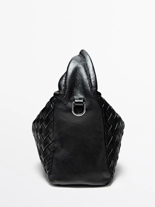 Кожаная плетеная мини-сумка NAPPA- Заказать в России