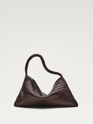 Маленькая плетеная сумка через плечо из кожи- Заказать в России