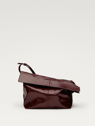 Сумка с клапаном из потертой натуральной кожи- Заказать в России