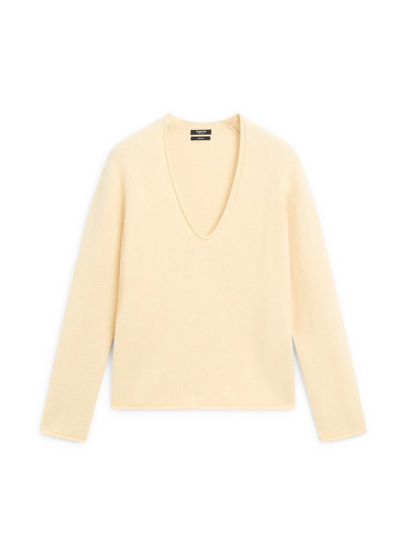 Свитер с v-образным вырезом из 100% шерсти