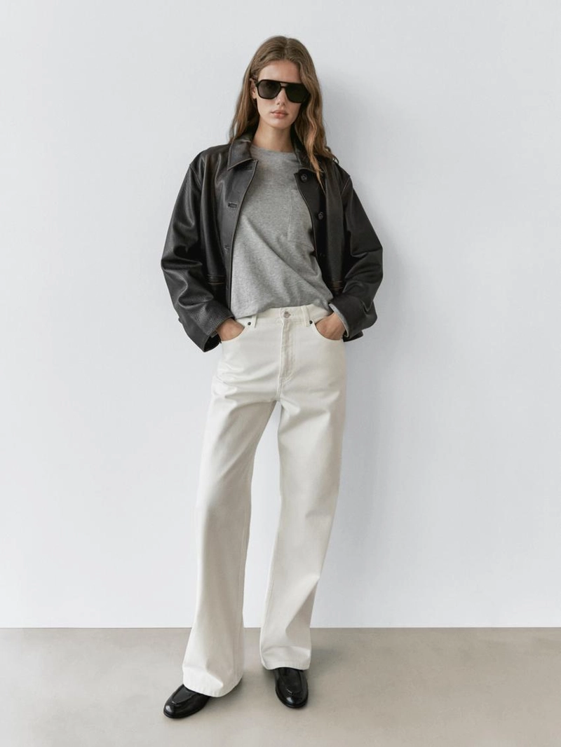 Джинсы свободного кроя средней посадки