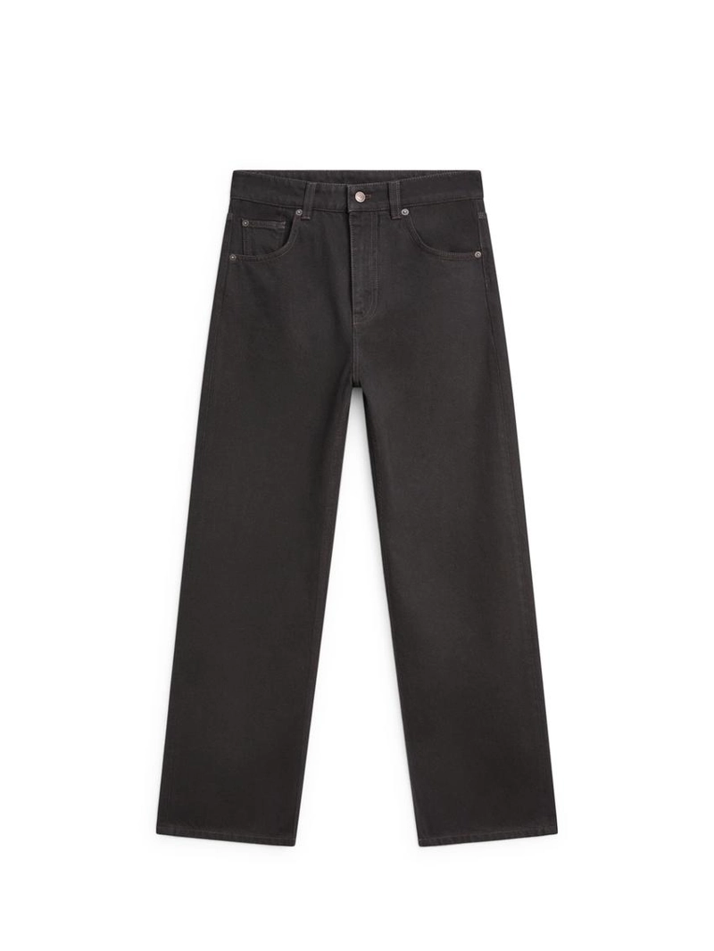 Джинсы с высокой посадкой и свободным кроем бочонка