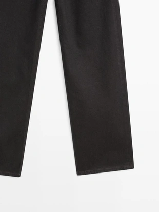 Джинсы с высокой посадкой и свободным кроем бочонка- Заказать в России