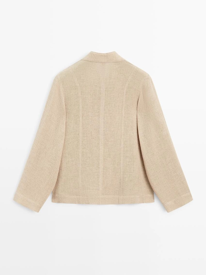 Рубашка из шерстяной смеси с видимыми пуговицами