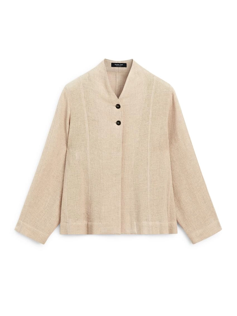 Рубашка из шерстяной смеси с видимыми пуговицами