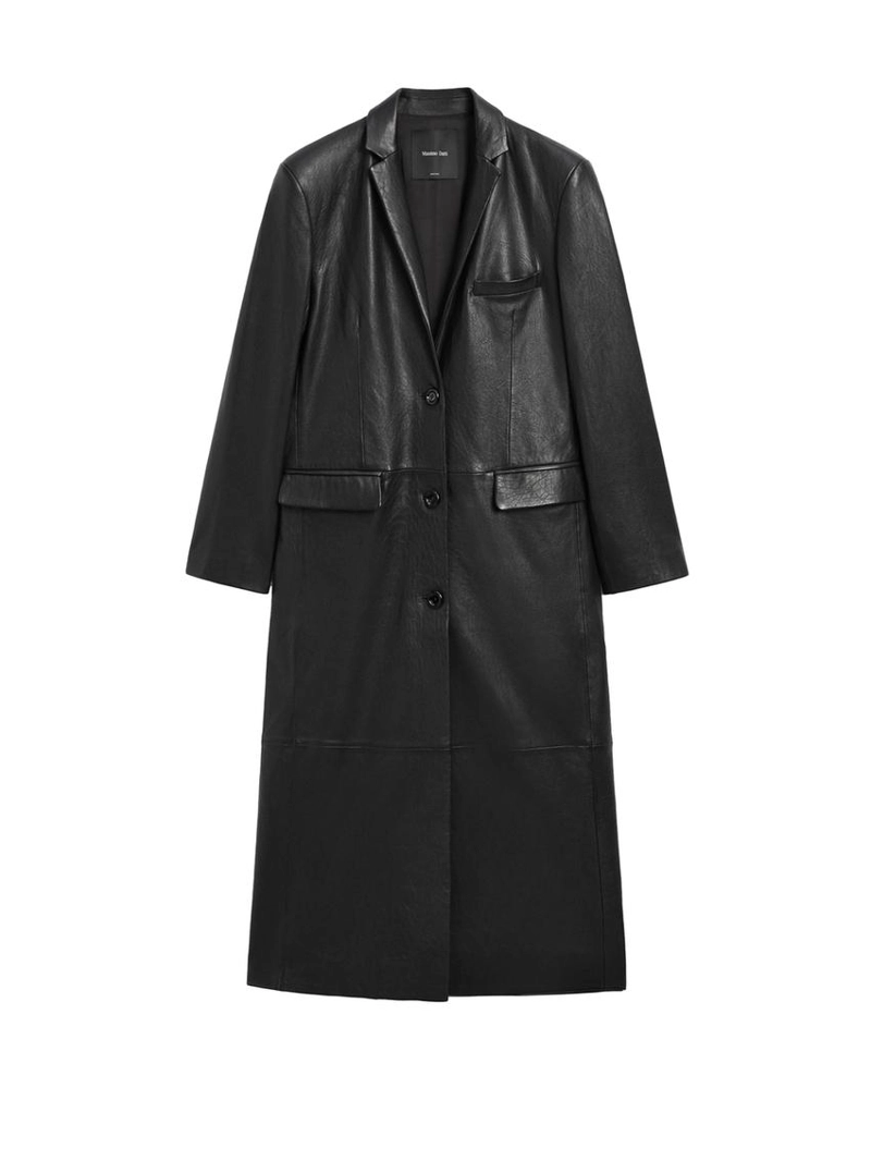 Пальто из овечьей кожи с нубуковым покрытием