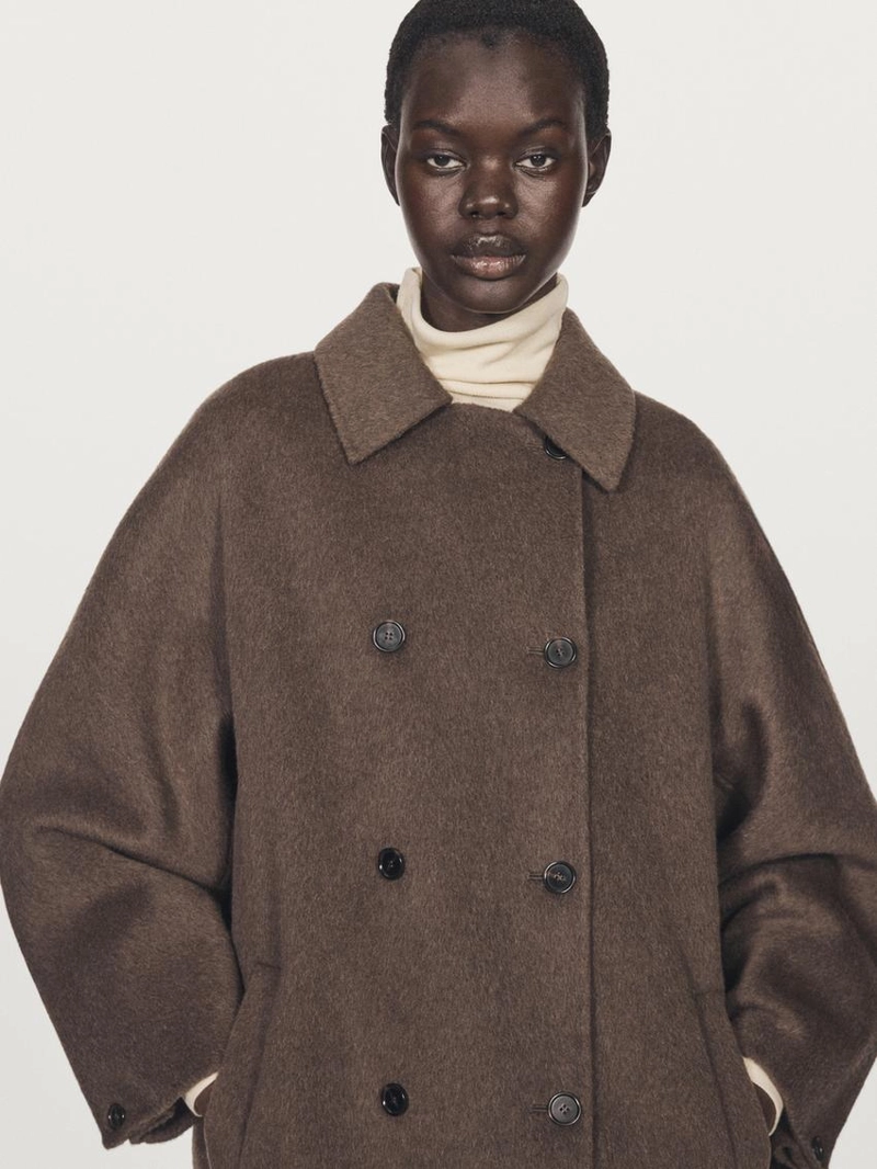 Пальто из шерстяной смеси на две пуговицы