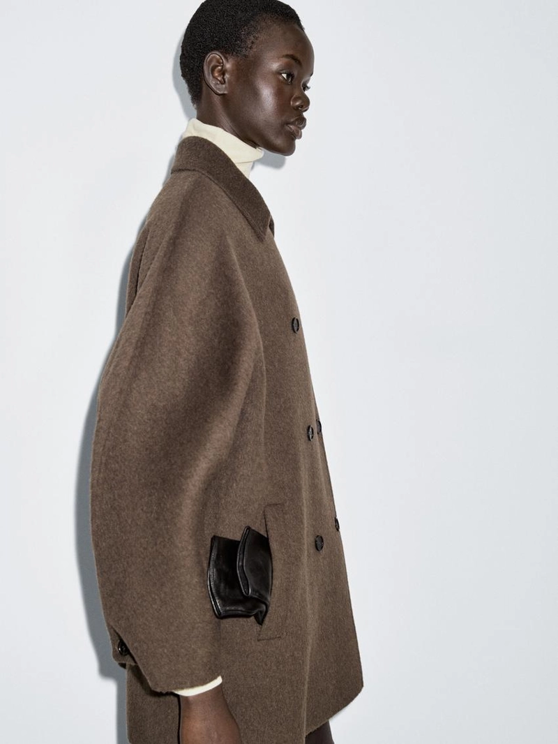 Пальто из шерстяной смеси на две пуговицы