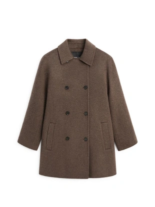 Пальто из шерстяной смеси на две пуговицы- Заказать в России