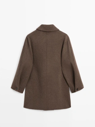 Пальто из шерстяной смеси на две пуговицы- Заказать в России
