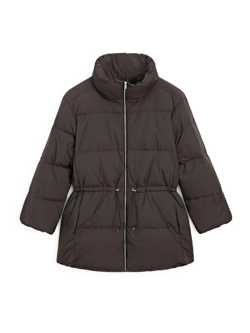 Пуховик с водоотталкивающей отделкой и эластичной талией