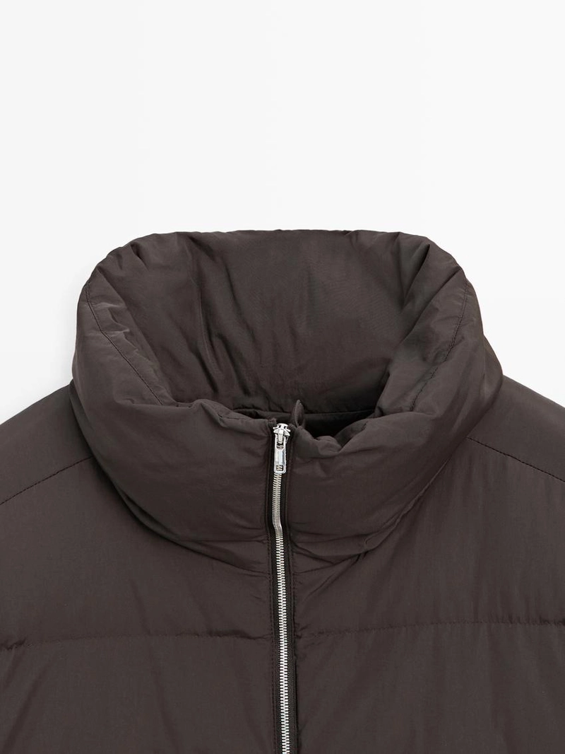 Пуховик с водоотталкивающей отделкой и эластичной талией