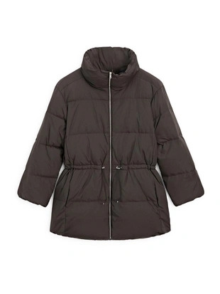 Пуховик с водоотталкивающей отделкой и эластичной талией- Заказать в России