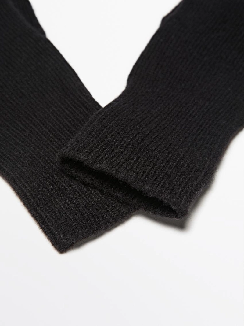 Вязаные перчатки из шерстяной смеси