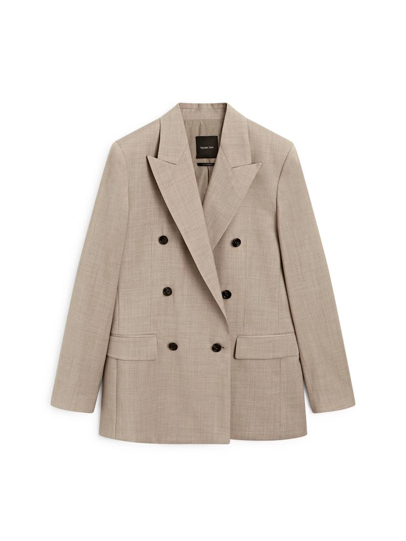 Пиджак из 100% шерсти с двубортной застежкой