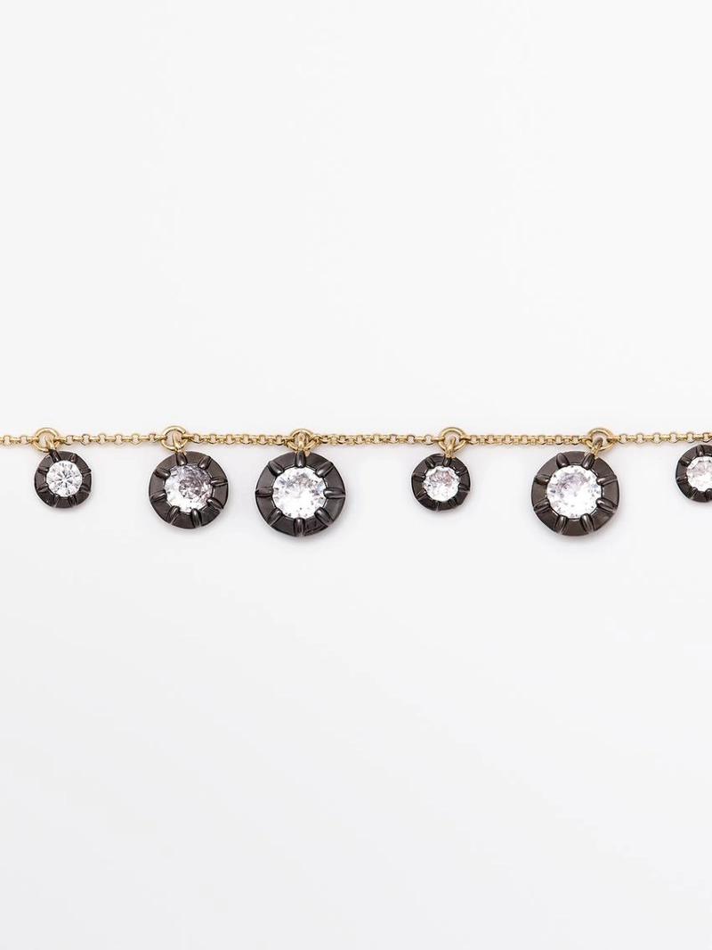 Ожерелье с античными стразами