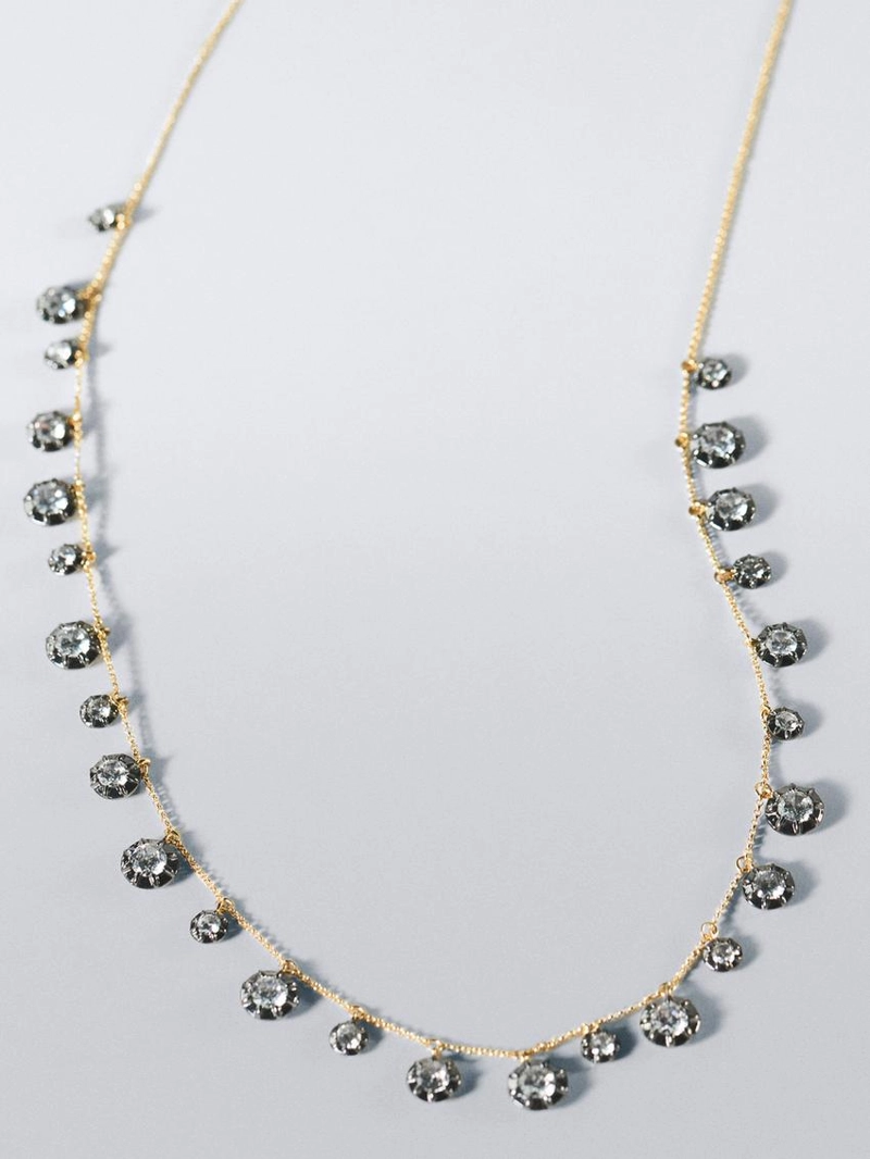 Ожерелье с античными стразами