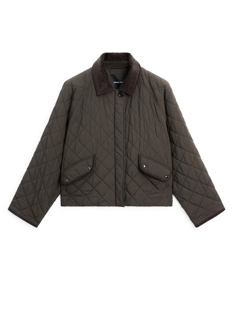 Куртка короткая водоотталкивающая с деталями из костюмной ткани