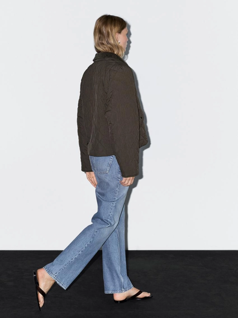 Куртка короткая водоотталкивающая с деталями из костюмной ткани