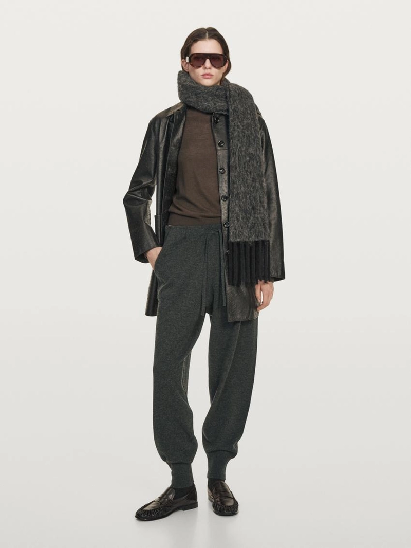 Брюки-саруэль с карманами, 100% шерсть