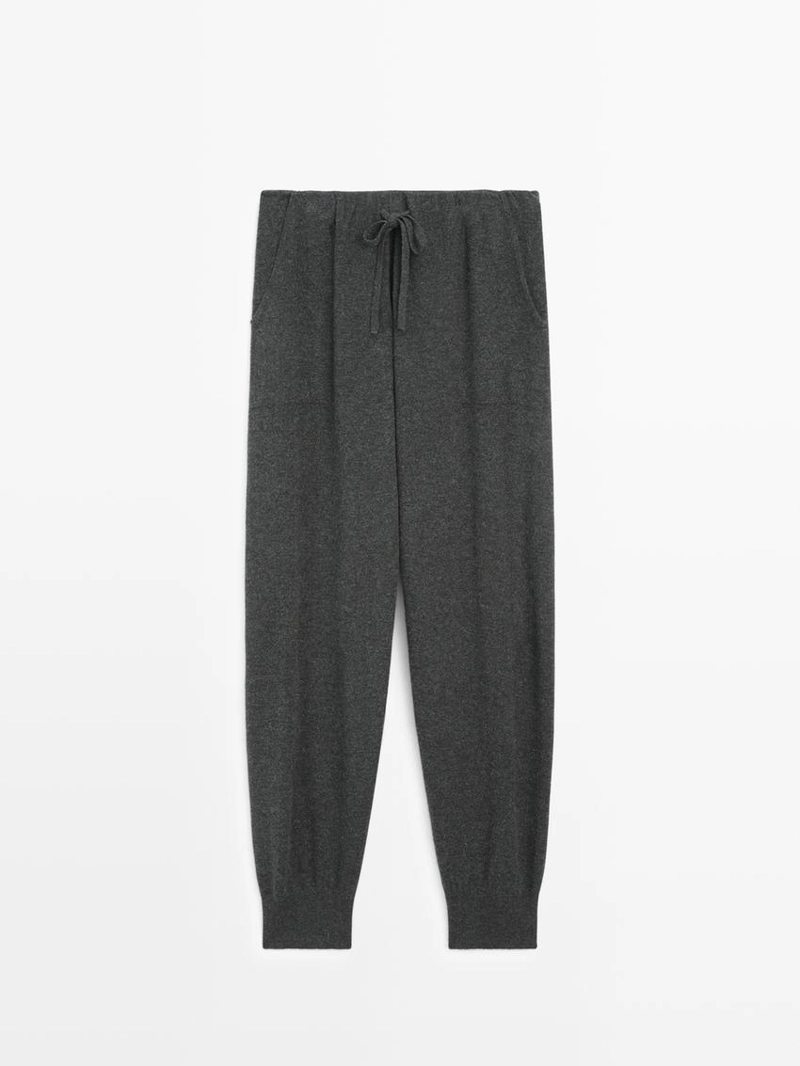 Брюки-саруэль с карманами, 100% шерсть