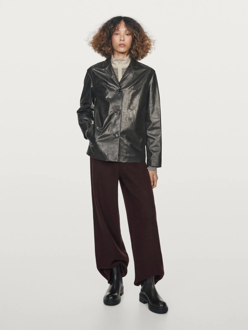 Брюки прямого кроя из шерсти