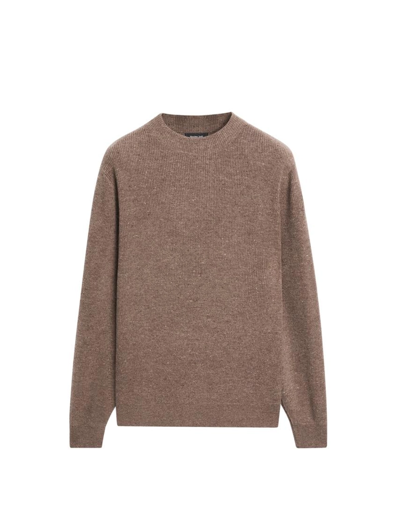 Свитер с круглым вырезом и пуговицами из вязаного полотна