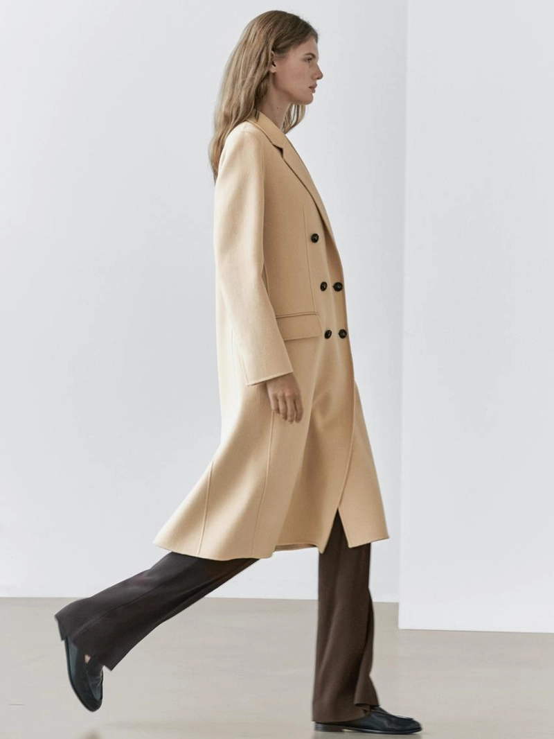 Пальто из шерстяной смеси с застежкой на запах