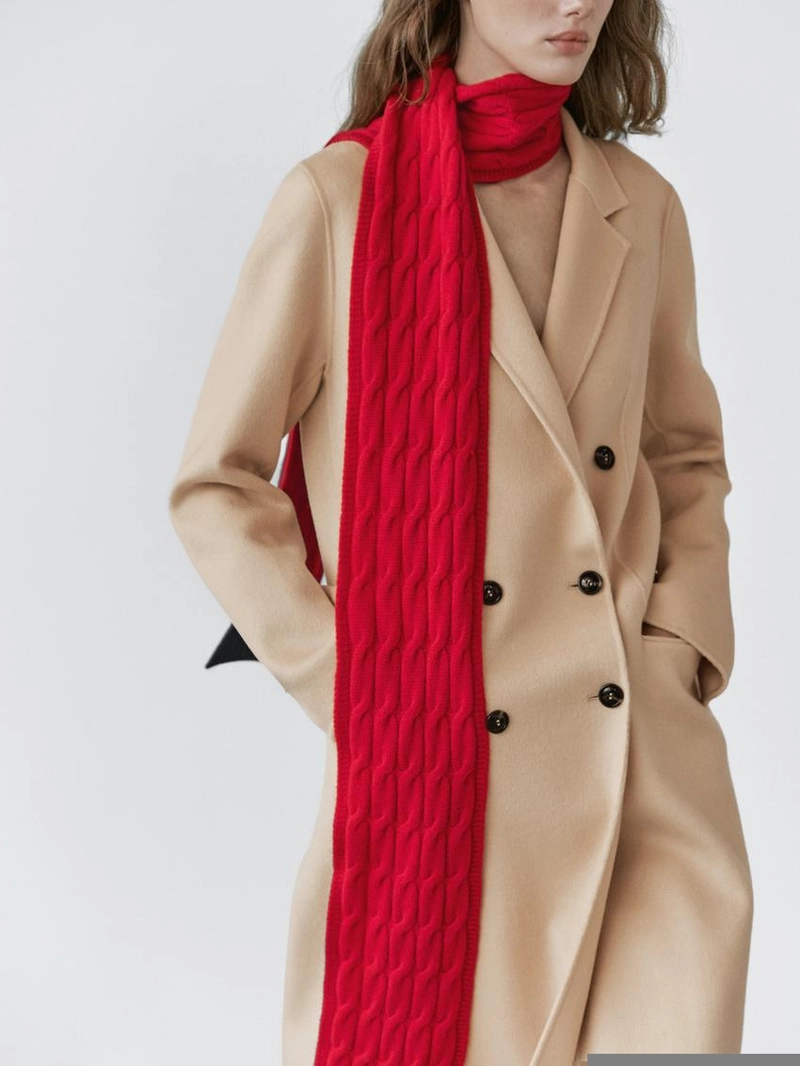 Пальто из шерстяной смеси с застежкой на запах