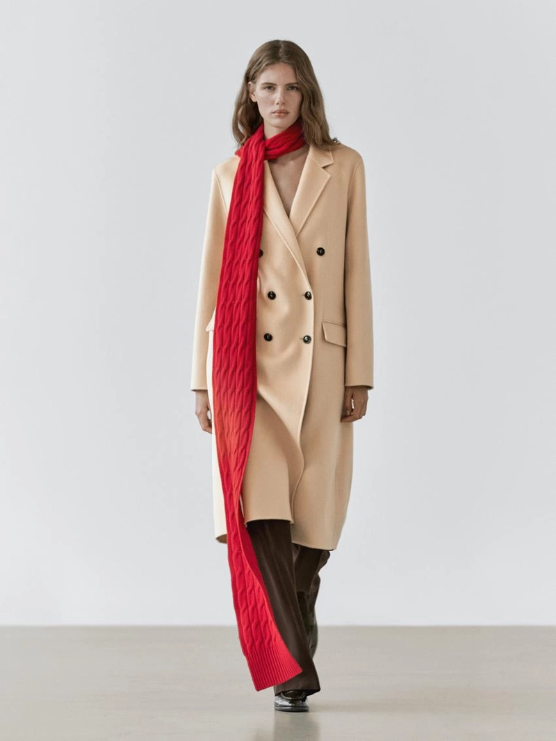 Пальто из шерстяной смеси с застежкой на запах