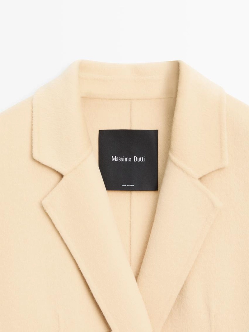 Пальто из шерстяной смеси с застежкой на запах