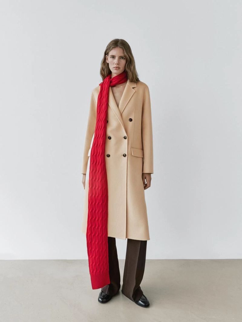 Пальто из шерстяной смеси с застежкой на запах