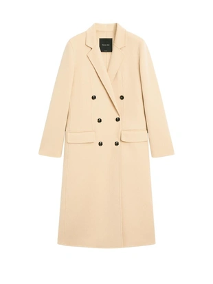 Пальто из шерстяной смеси с застежкой на запах- Заказать в России