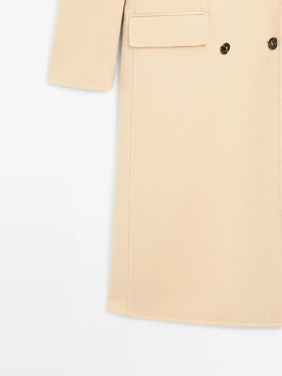 Пальто из шерстяной смеси с застежкой на запах- Заказать в России