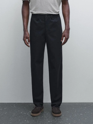 Брюки с кроем джоггер из 100% хлопка- Заказать в России