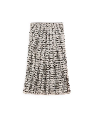 Юбка-миди с вышивкой и стразами- Заказать в России