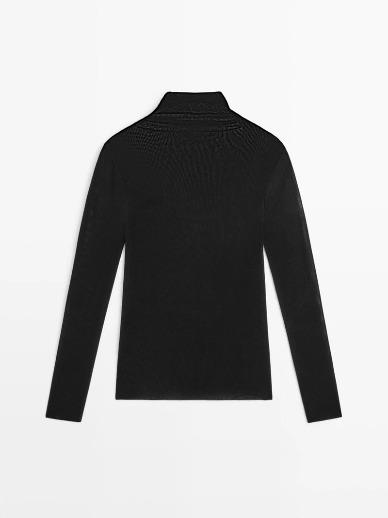 Прозрачная длиннорукавная футболка