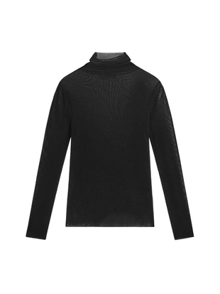 Прозрачная длиннорукавная футболка- Заказать в России